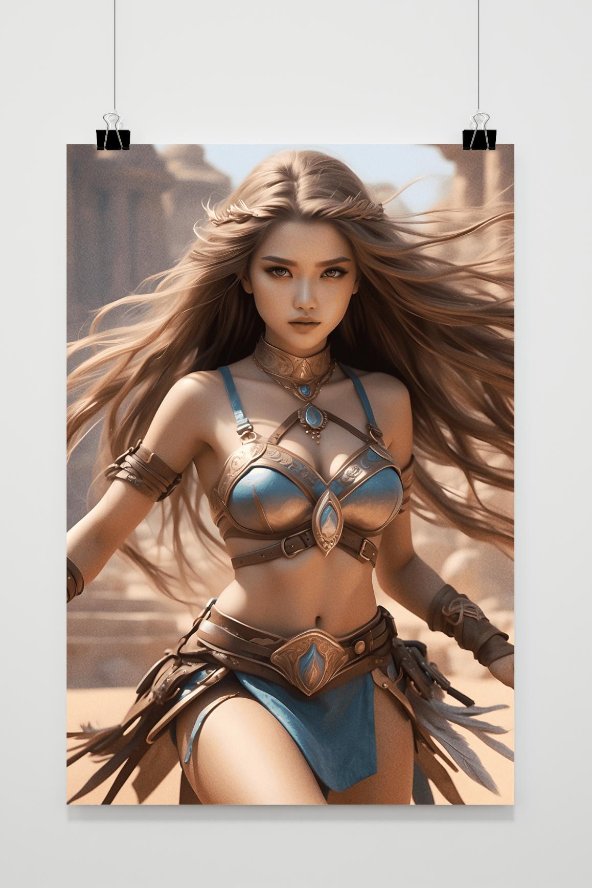Póster Chica Gladiadora de 25 Artstreet