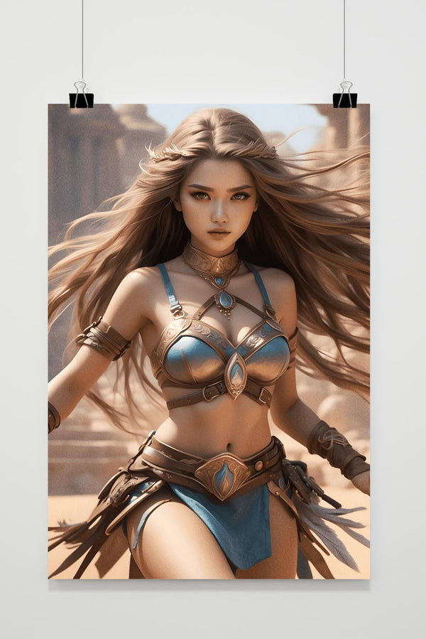 Gladiator girl poster