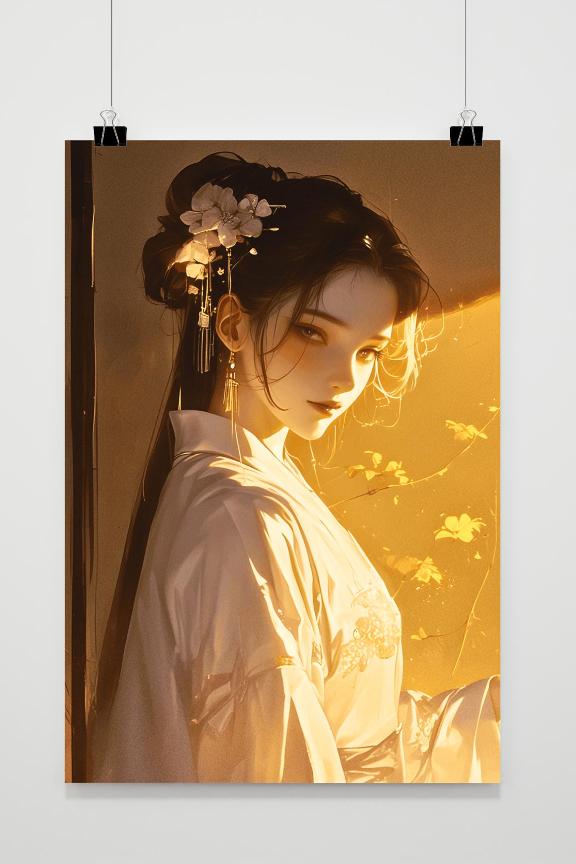 Affiche Kimono Doré de 25 Artstreet
