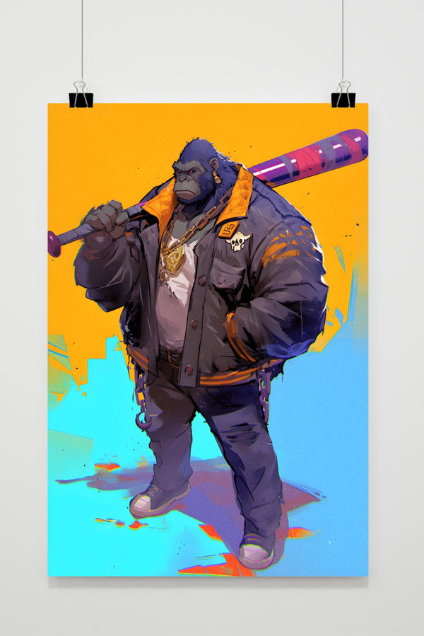 Gorilla Knüppel Poster