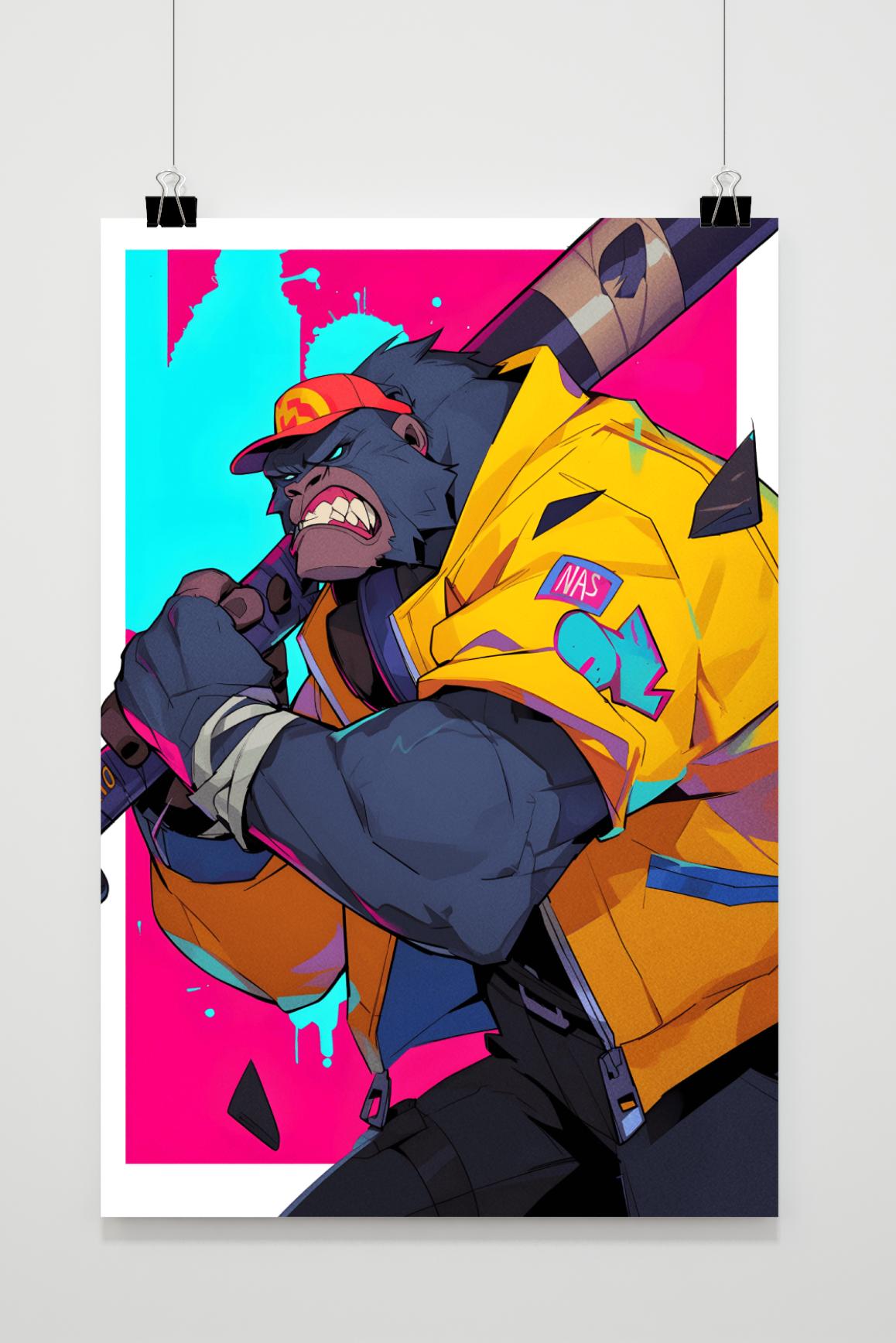Póster Gorila Furioso de 25 Artstreet