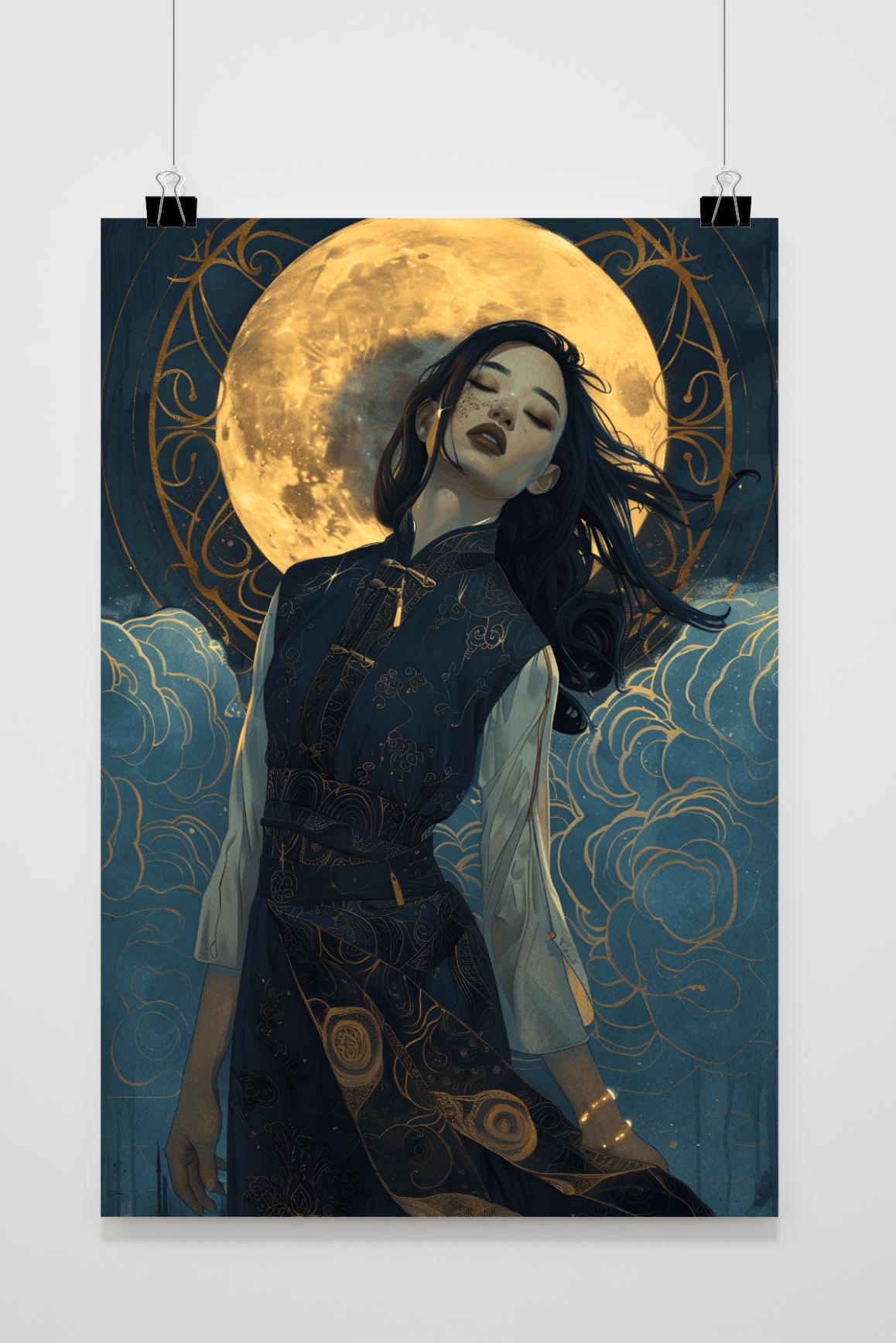 Póster Chica Luna de 25 Artstreet