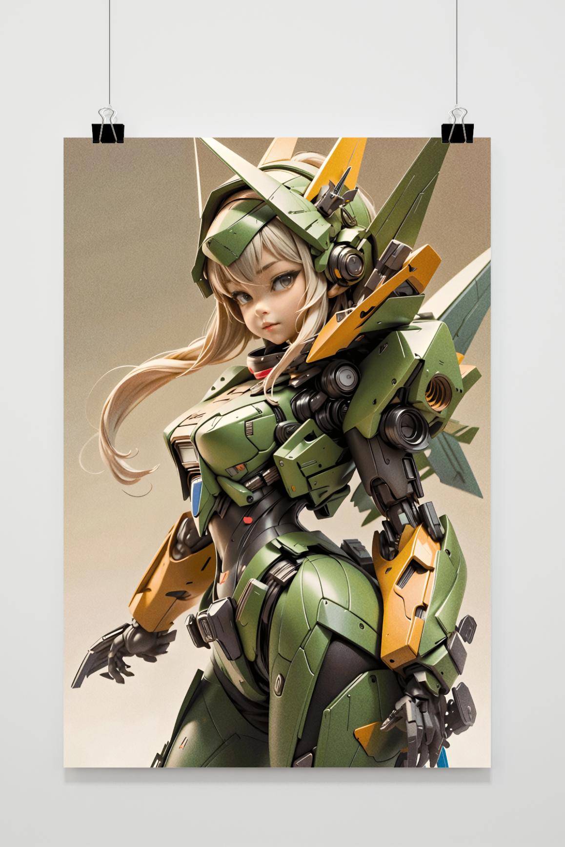 Póster Chica Gundam de 25 Artstreet