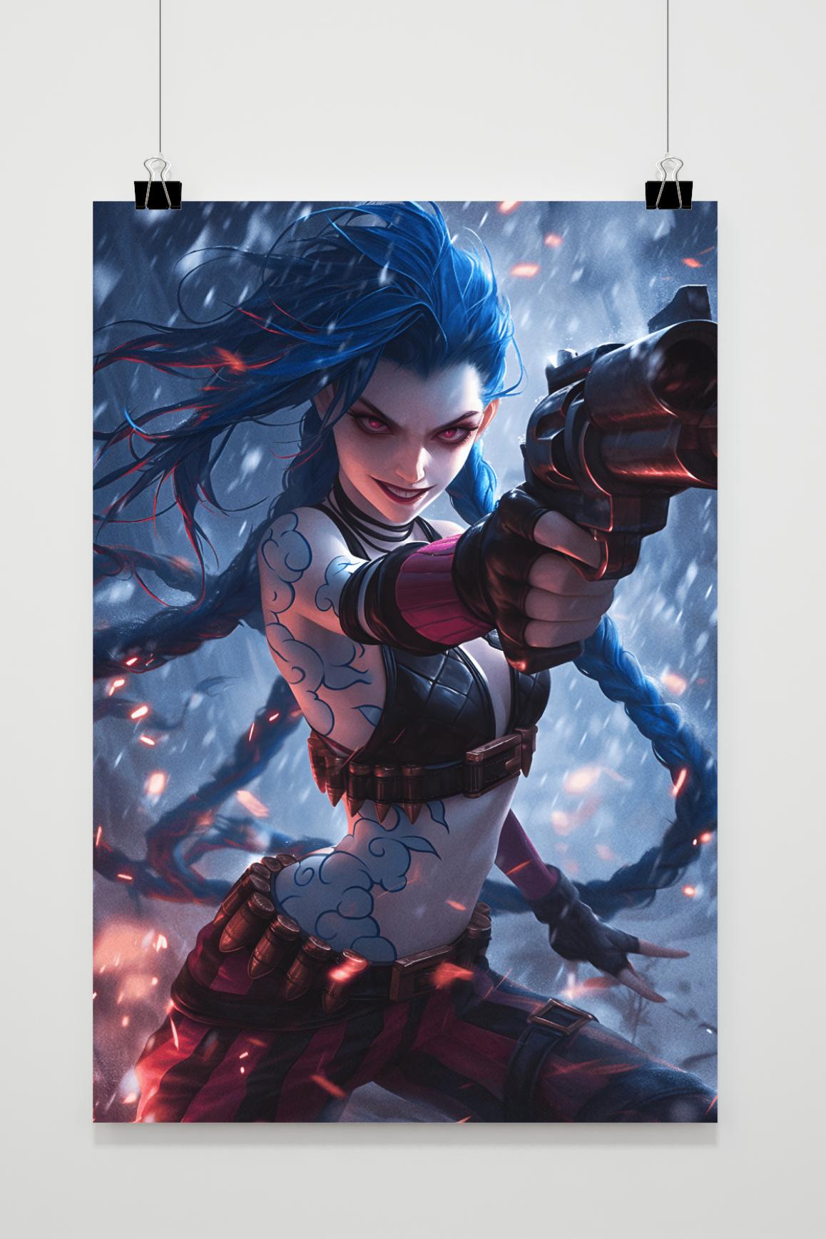 Póster Jinx con Pistola de 25 Artstreet