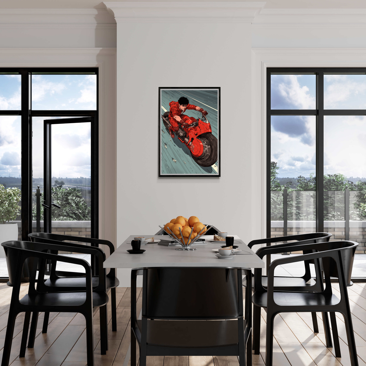 Moto de Kaneda en un interior