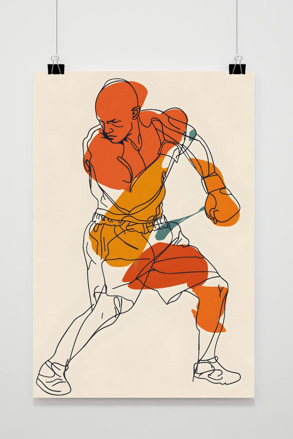 Boks Lijnkunst poster