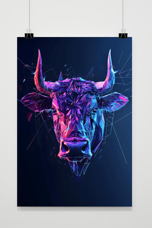 Bull Low Poly poster