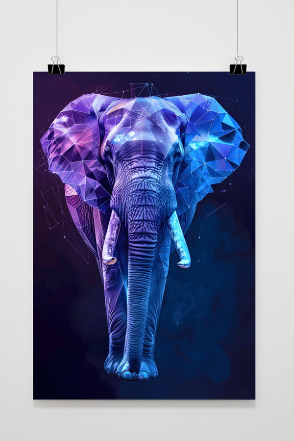 Elephant Low Poly poster
