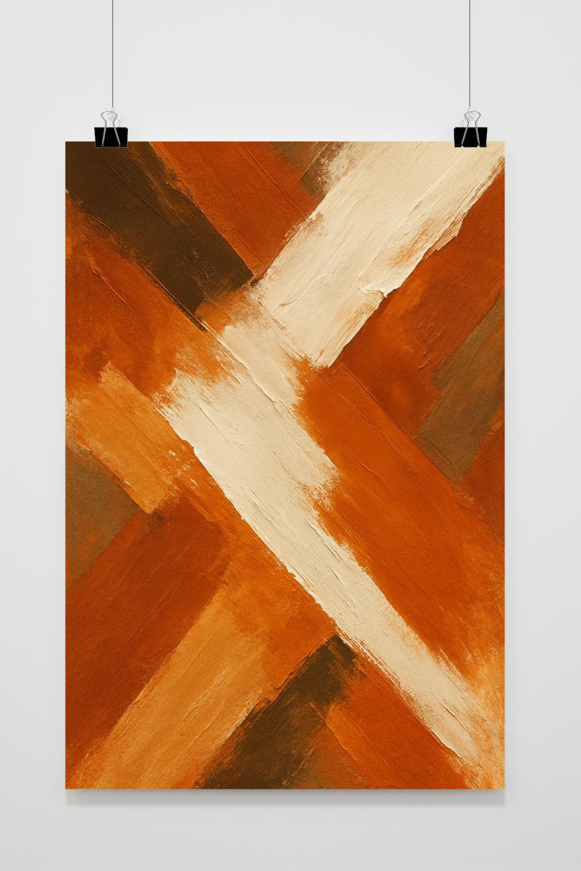 Abstract Art Painting Textured in interieur