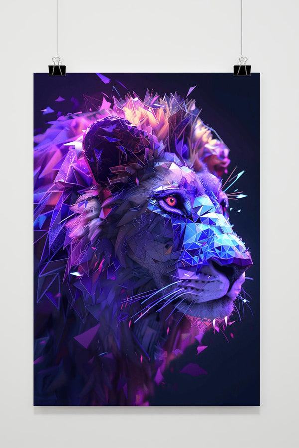 Lion Side View poster