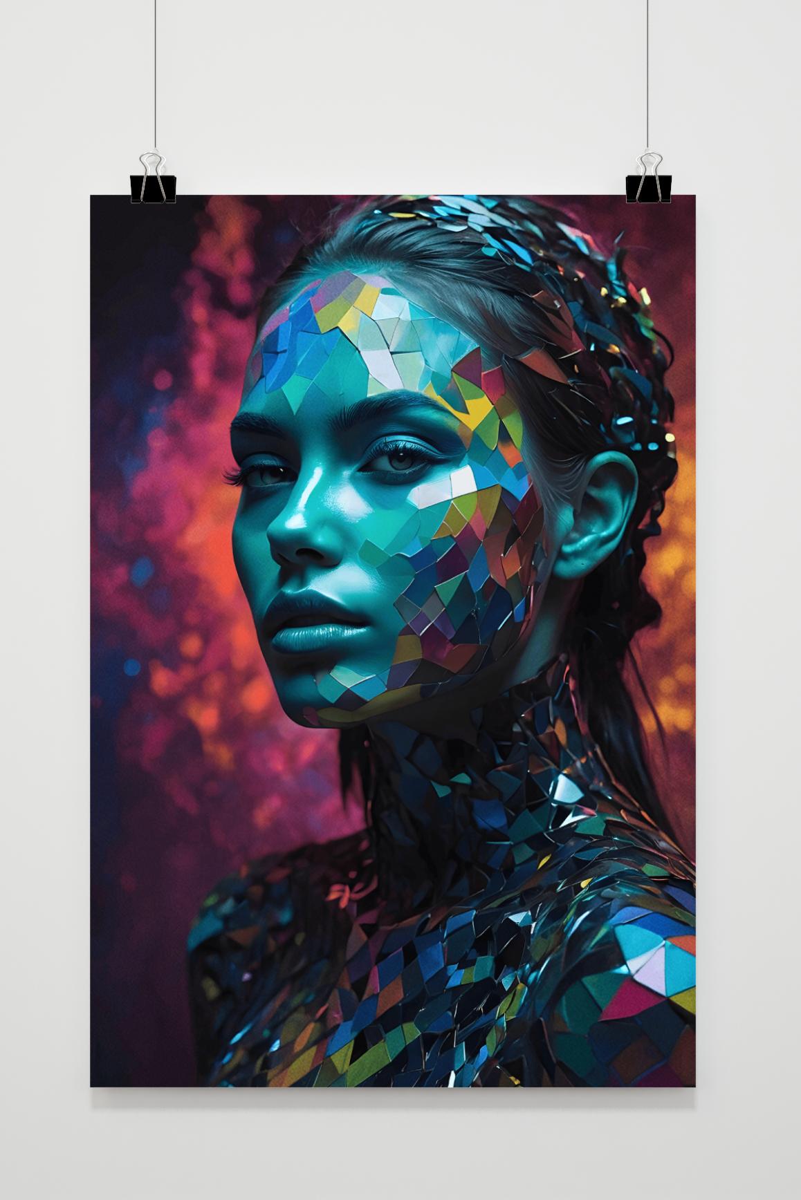 Póster Chica Low Poly de 25 Artstreet