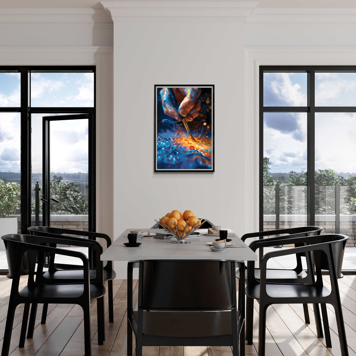 Pintor Mágico en un interior
