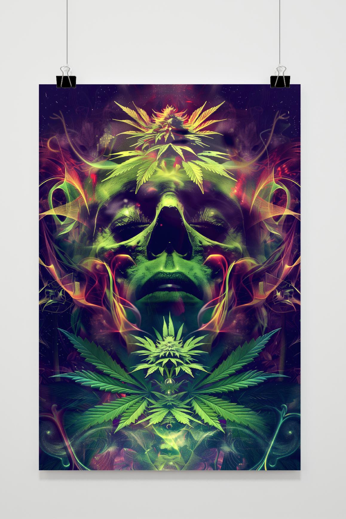 Póster Calavera Psicodélica de 25 Artstreet