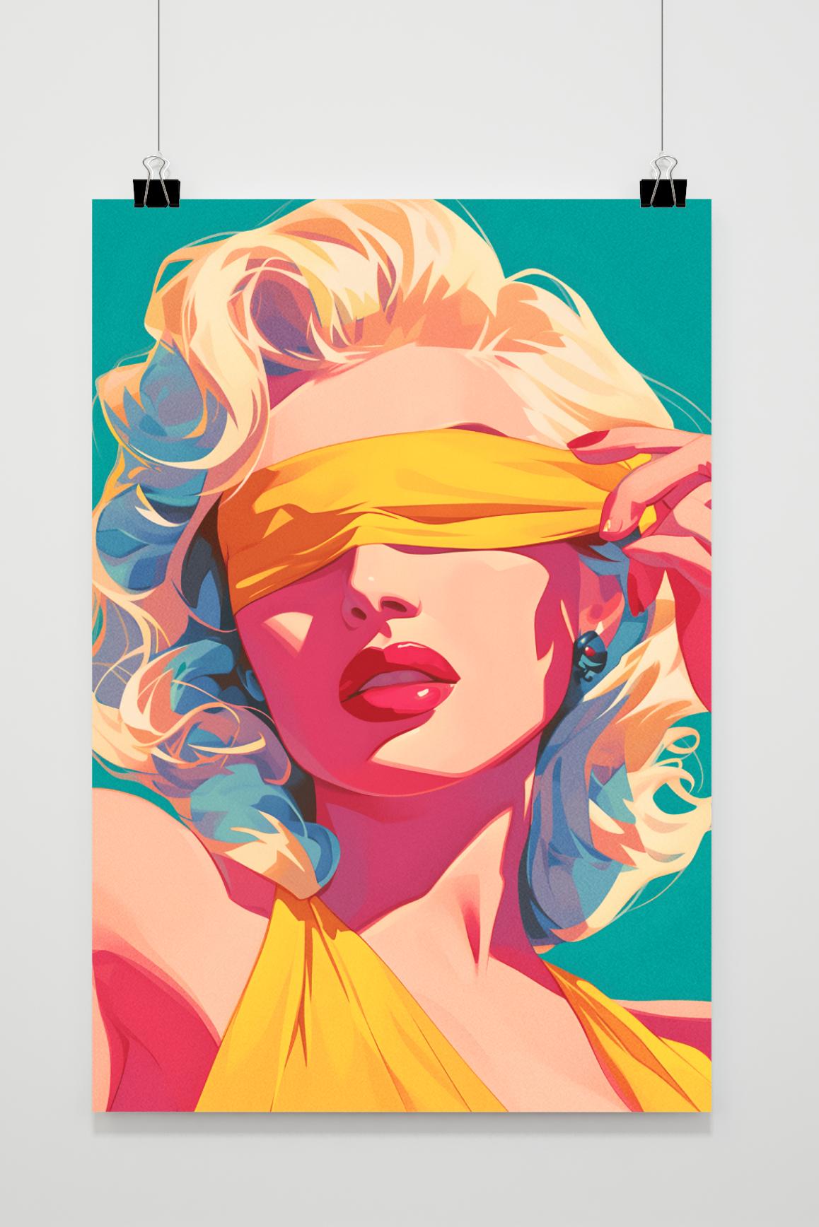 Póster Marilyn Monroe Amarillo de 25 Artstreet