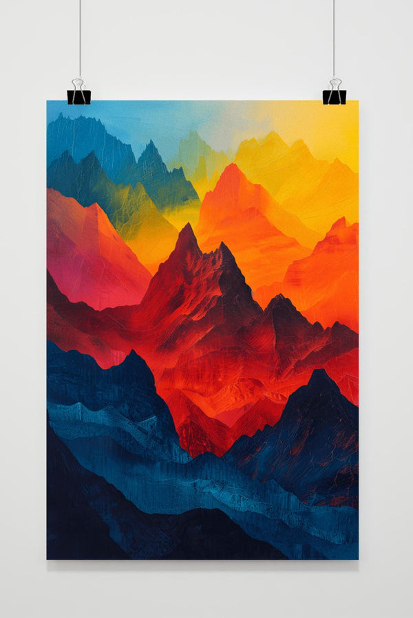 Kleurrijke Bergen poster
