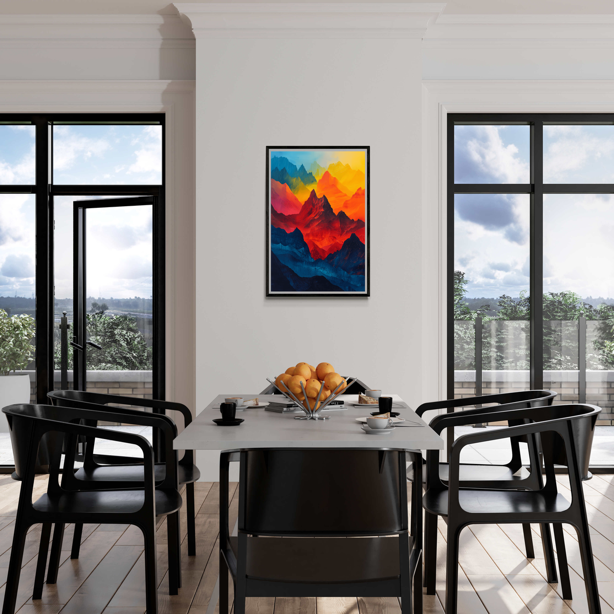 Montañas de Colores en un interior