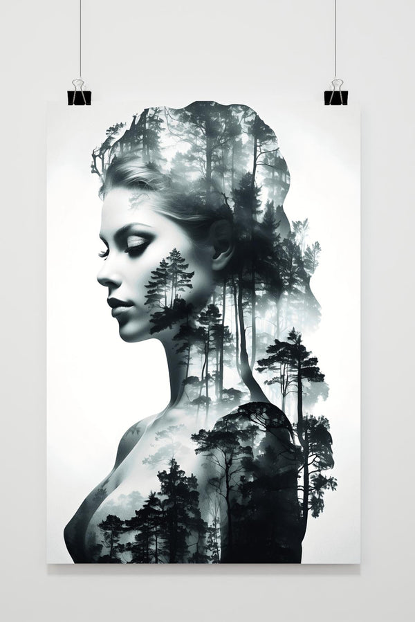 Póster Chica del Bosque Negro