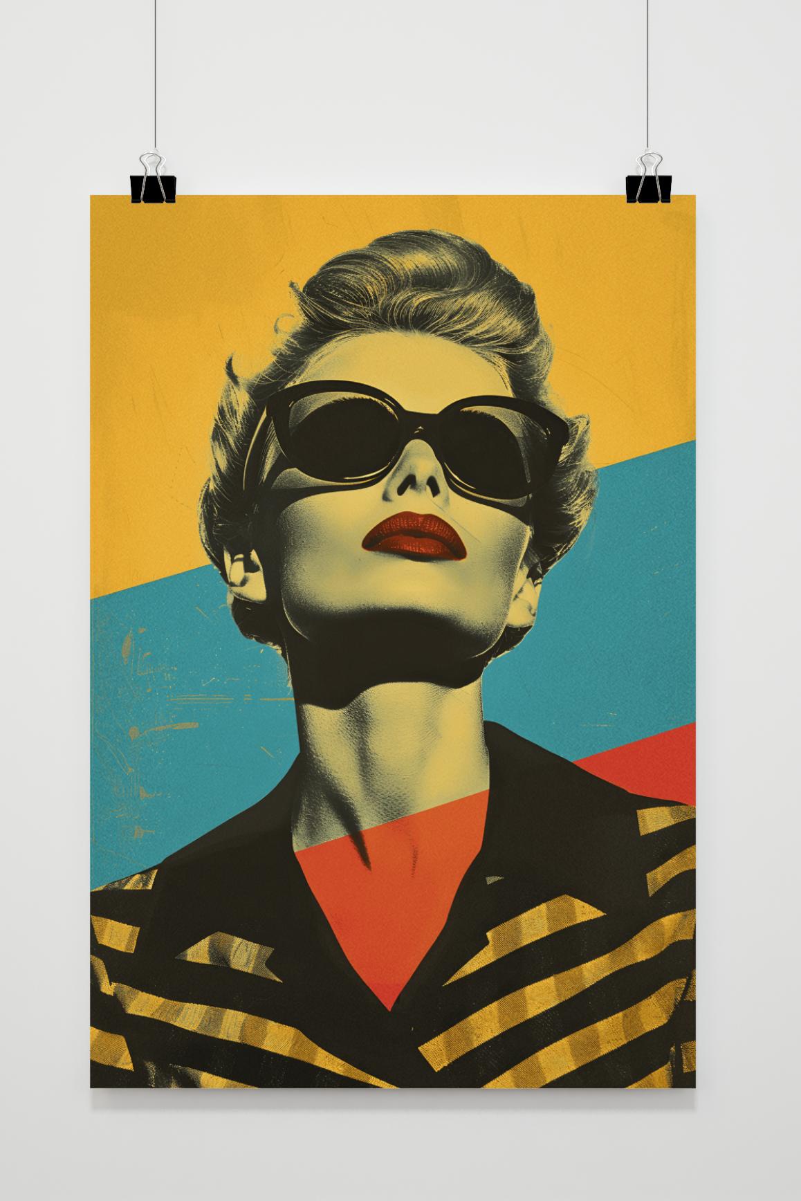 Póster Dama de Rayas de 25 Artstreet