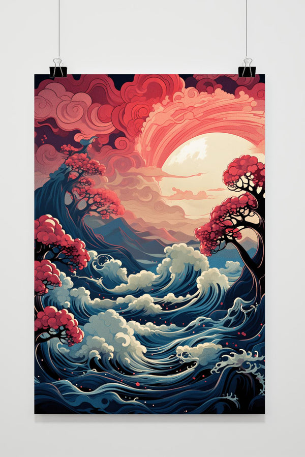 Östliche Welle Poster