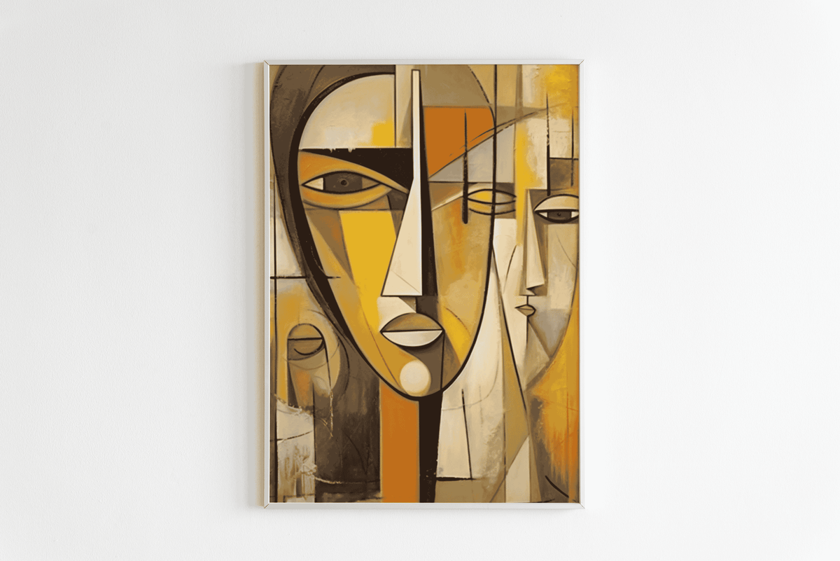 Moderno Inspirado en Picasso en un interior