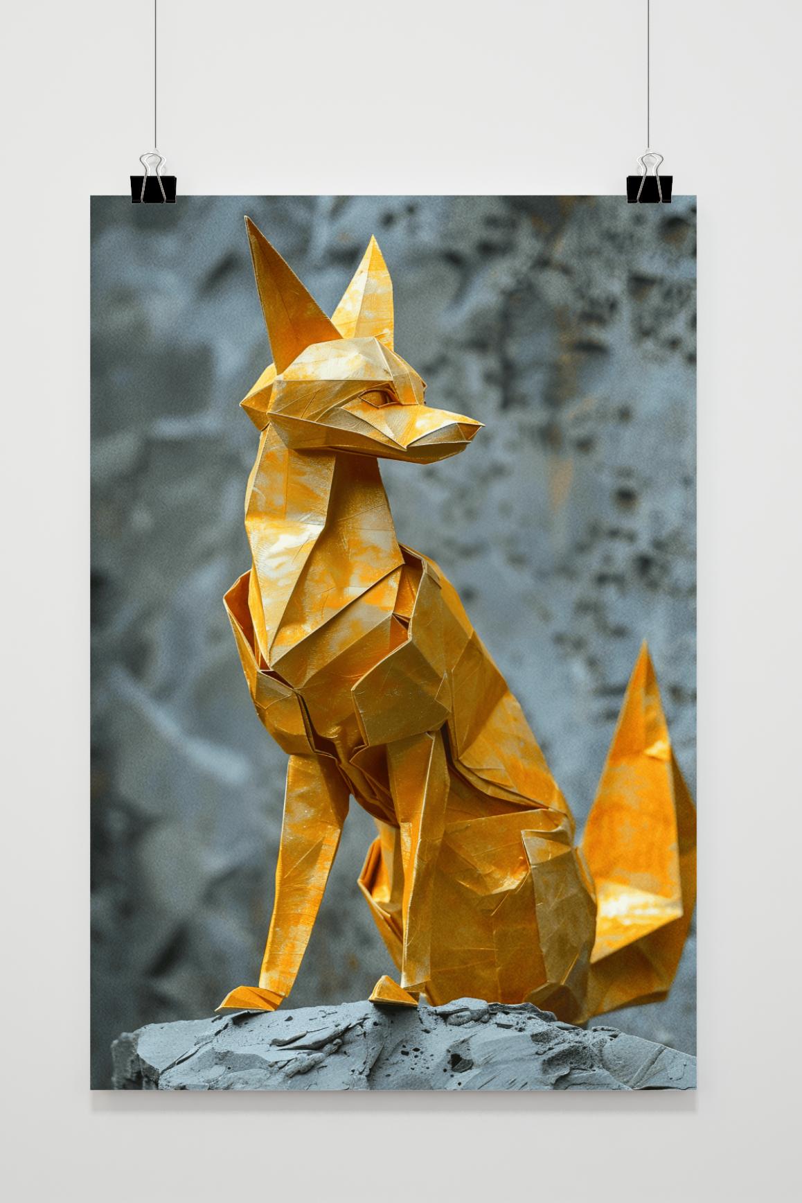 Póster Zorro Origami de 25 Artstreet