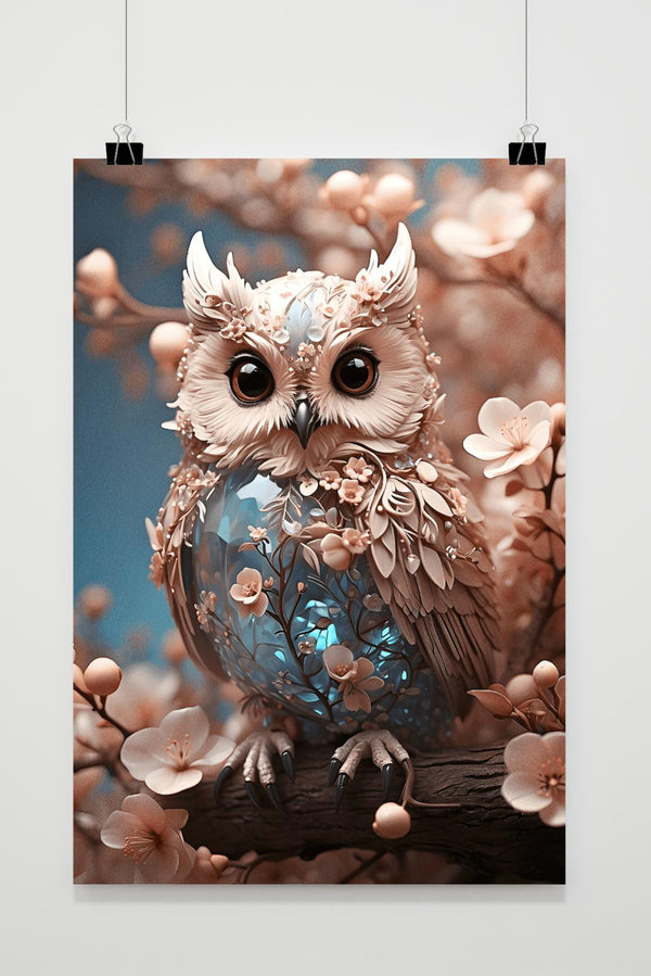Póster Búho Floral