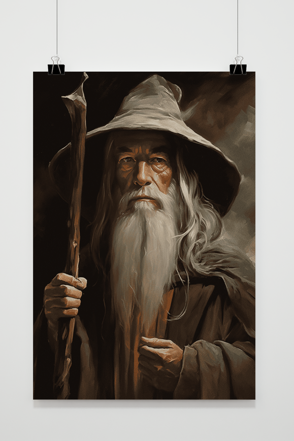 Póster Gandalf the Grey Abstract
