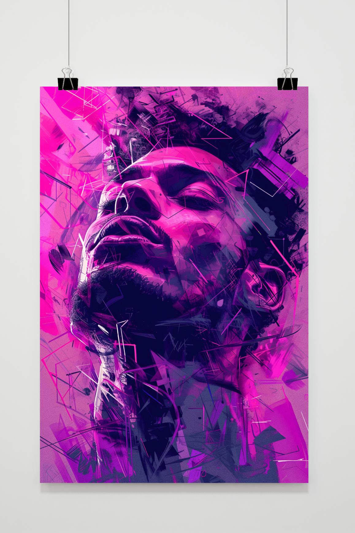 Póster Hombre Rosa de 25 Artstreet