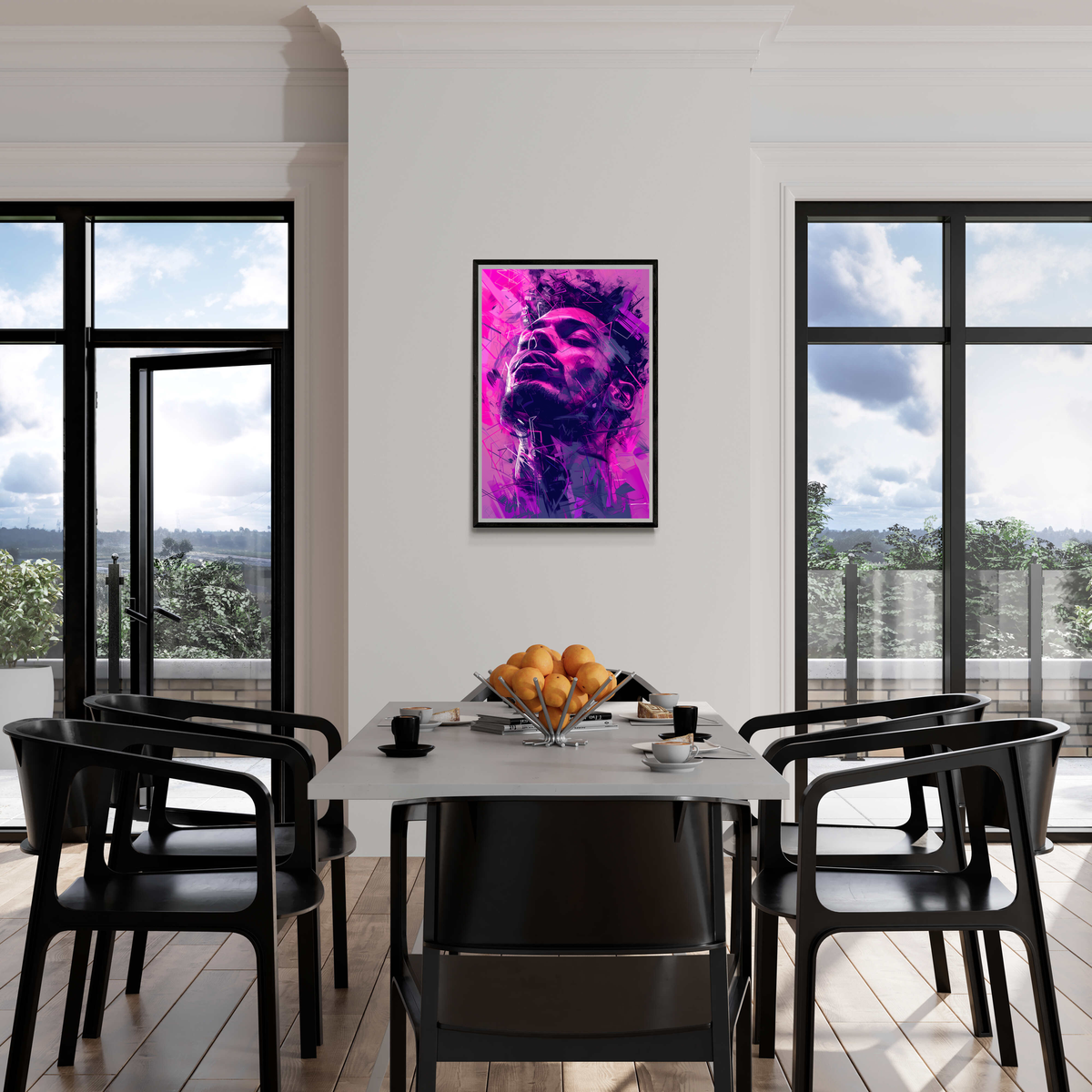 Hombre Rosa en un interior
