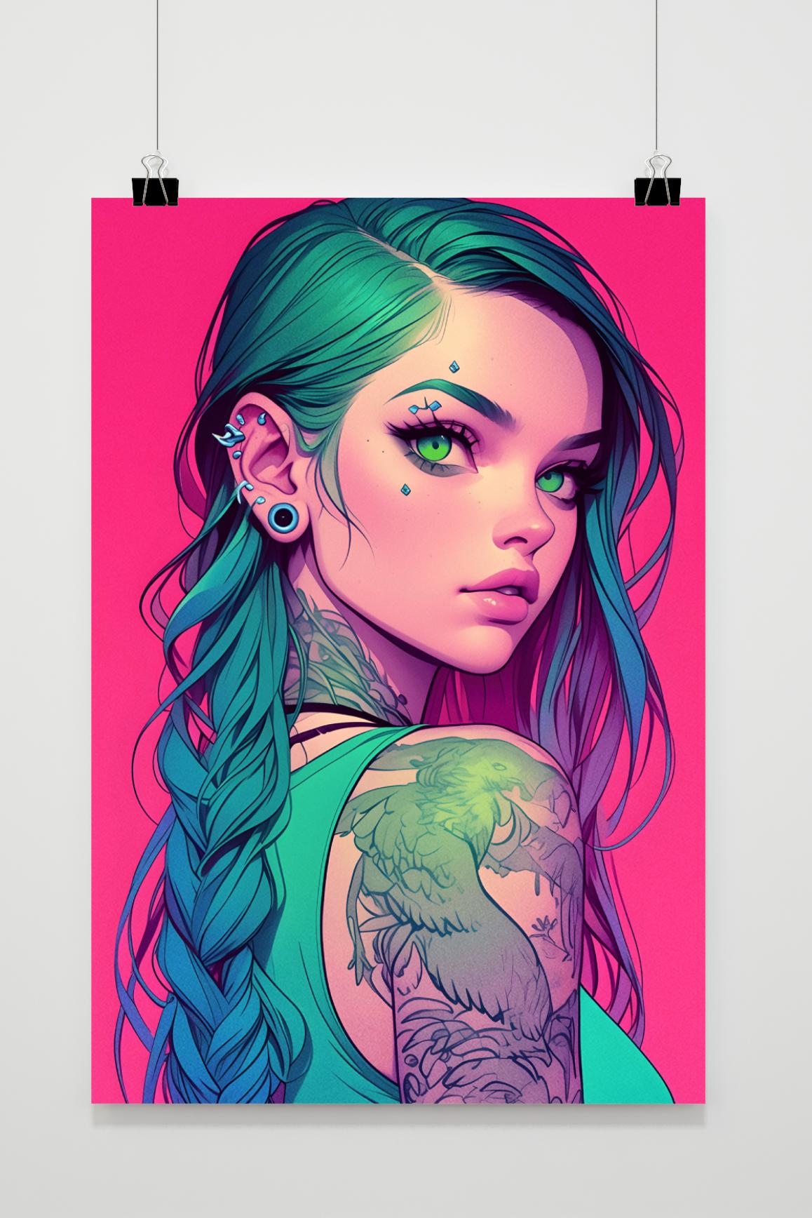 Póster Chica de Ojos Verdes de 25 Artstreet