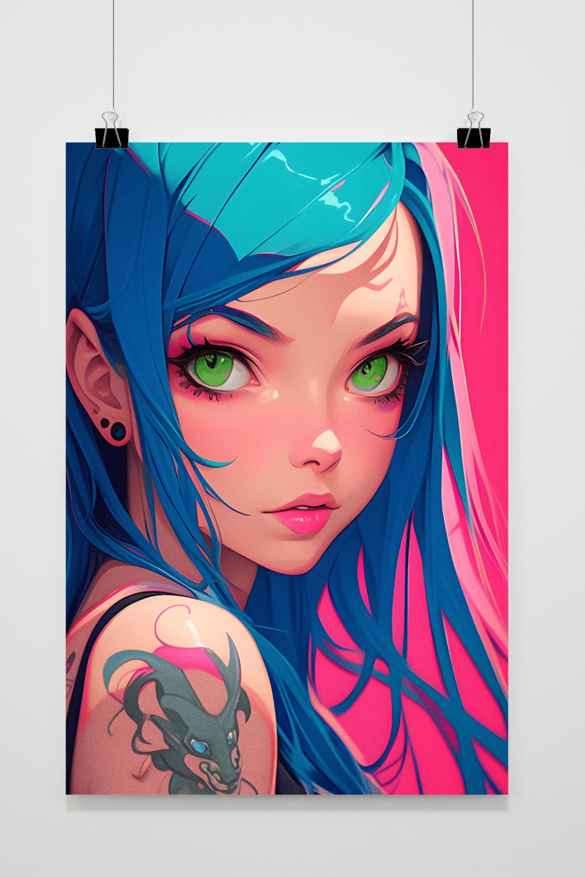 Póster Tatuaje de Dragón de 25 Artstreet