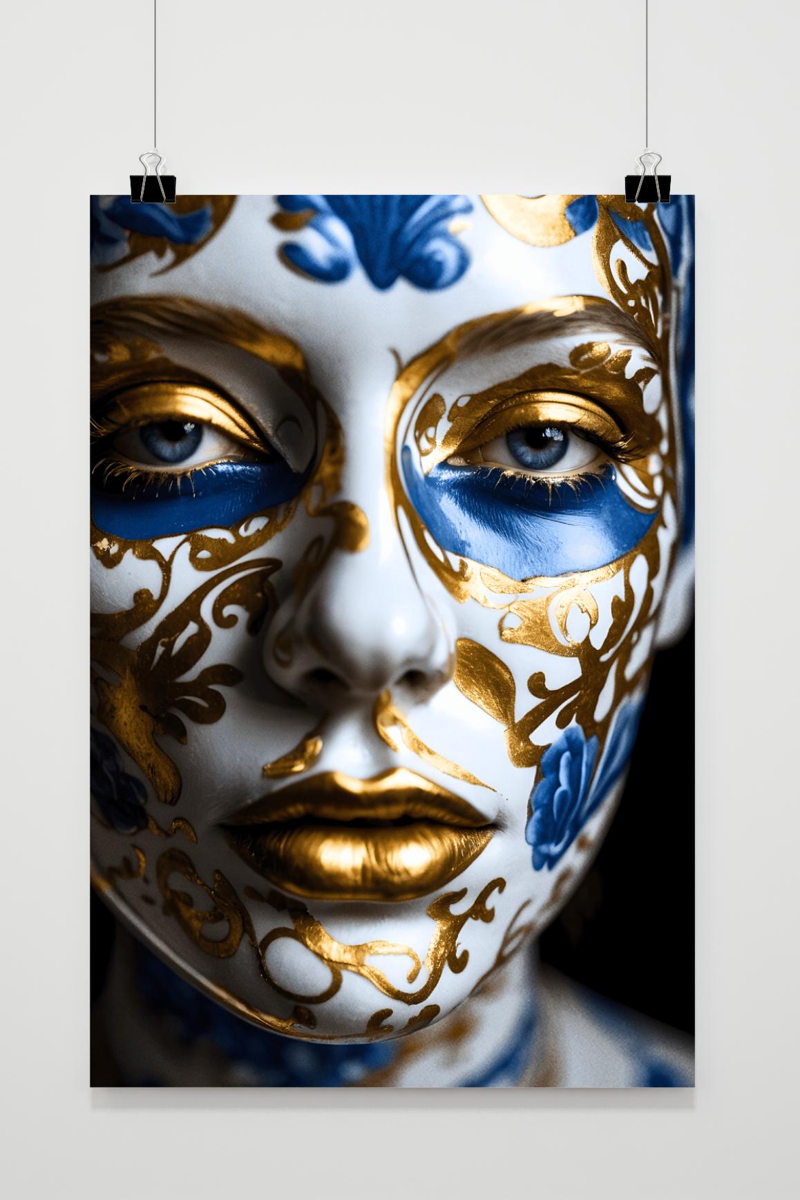 Póster Rostro de Porcelana de 25 Artstreet