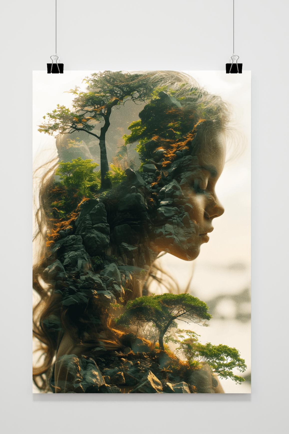 Póster Bosque Superpuesto de 25 Artstreet