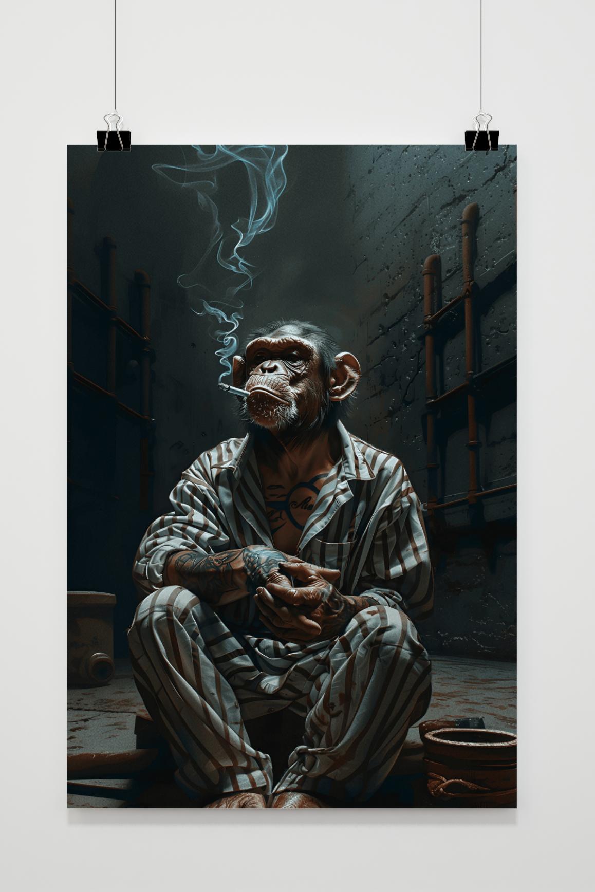 Affiche Singe Prisonnier de 25 Artstreet