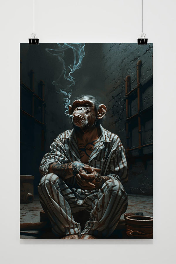 Affiche Singe Prisonnier