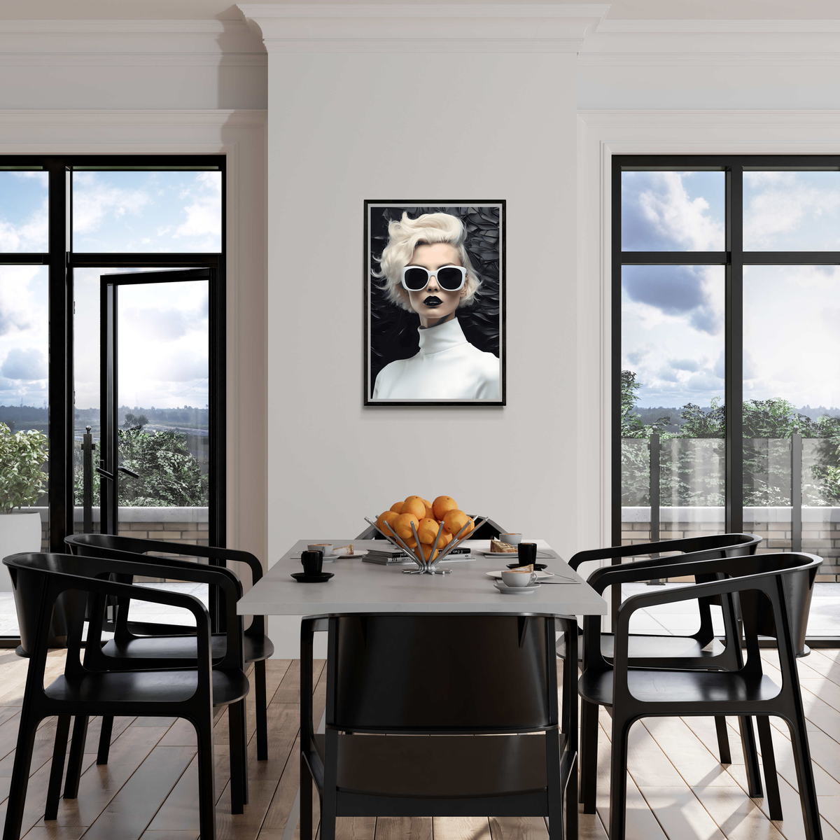 Lèvres Noires dans un intérieur