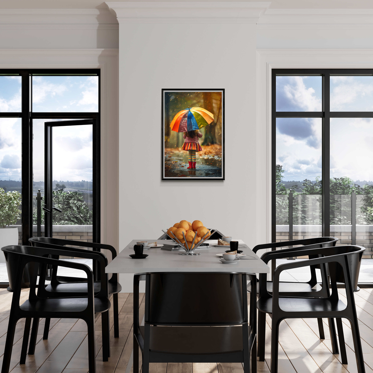 Parapluie Arc-en-Ciel dans un intérieur