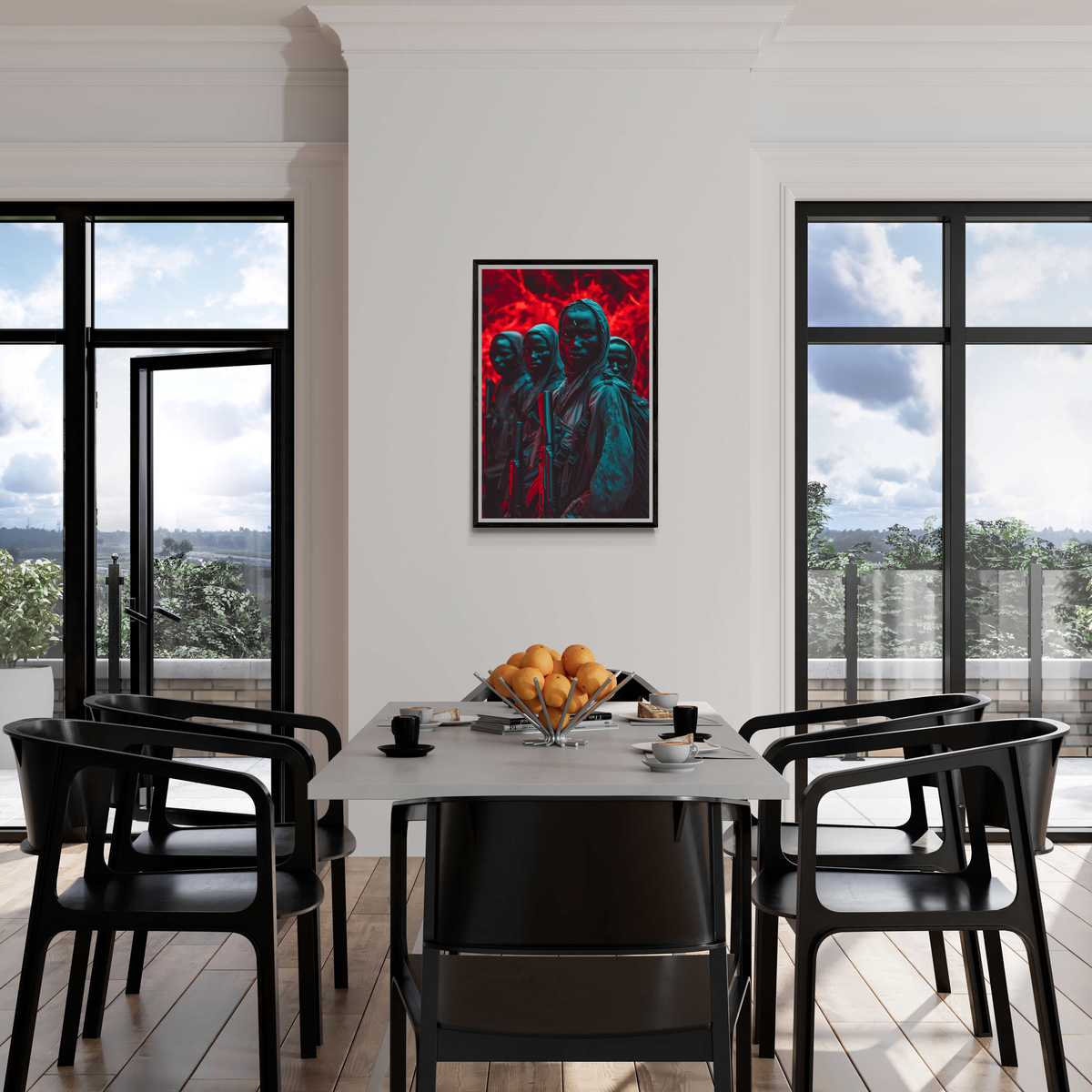 Rebelles Rouges dans un intérieur