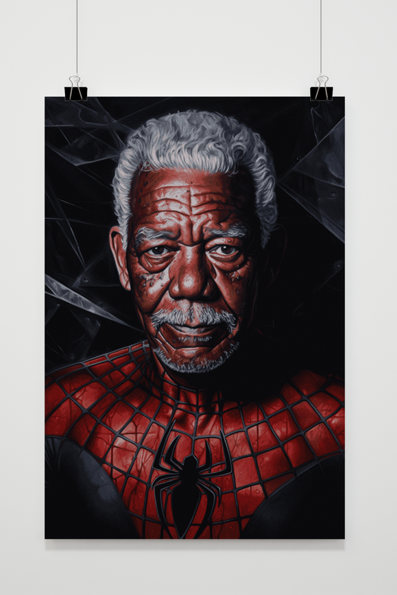 Póster Spiderman Morgan Freeman de 25 Artstreet