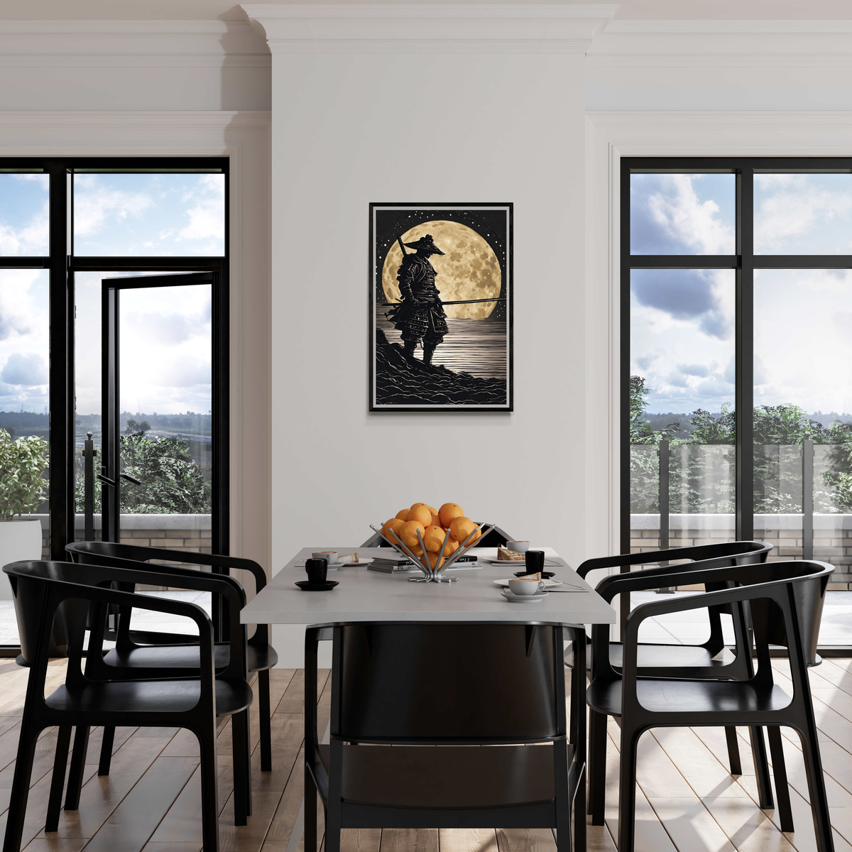 Silhouette de Samouraï dans un intérieur
