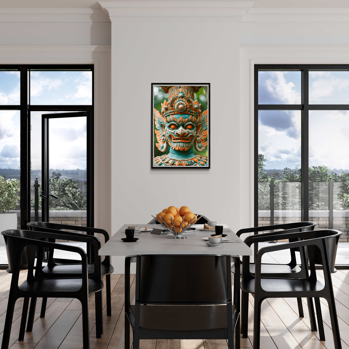 Demon God dans un intérieur