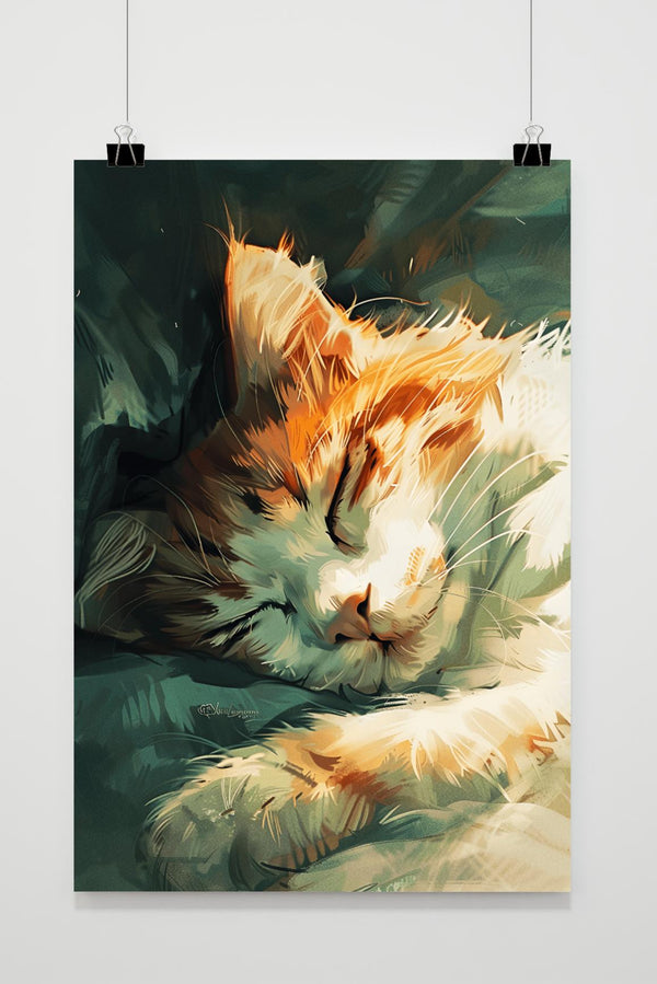 Slapende Kat Poster