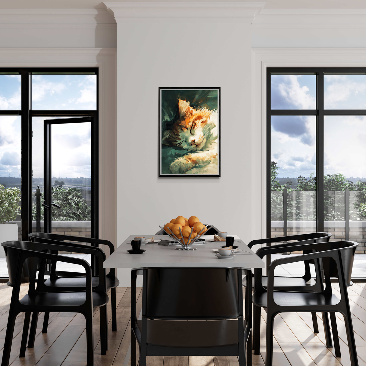 Chat Endormi dans un intérieur