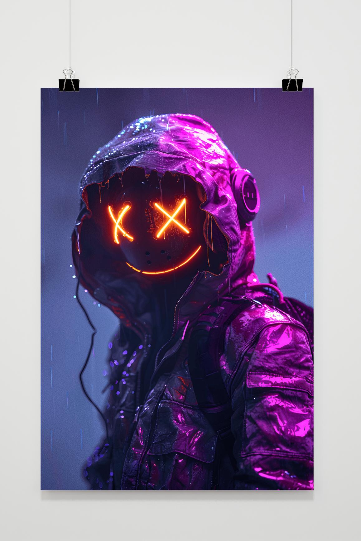 Affiche Neon X Smileys de 25 Artstreet