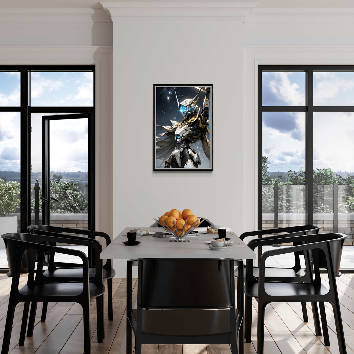 Soldat de l'Espace dans un intérieur