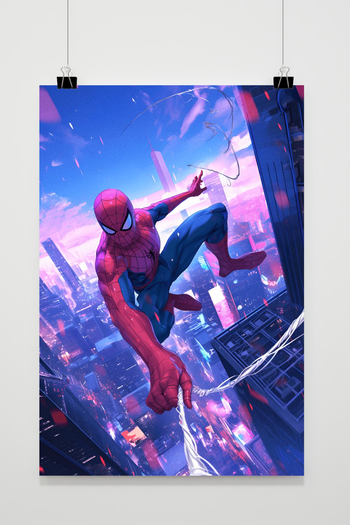 Affiche Spiderman Web de 25 Artstreet