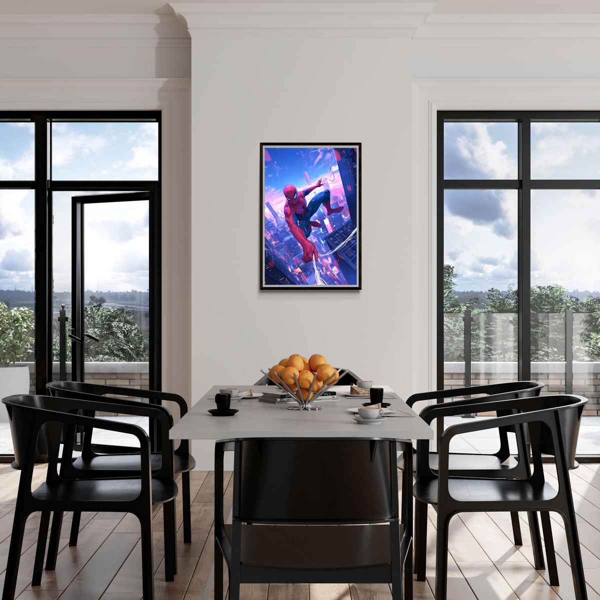 Spiderman Web dans un intérieur