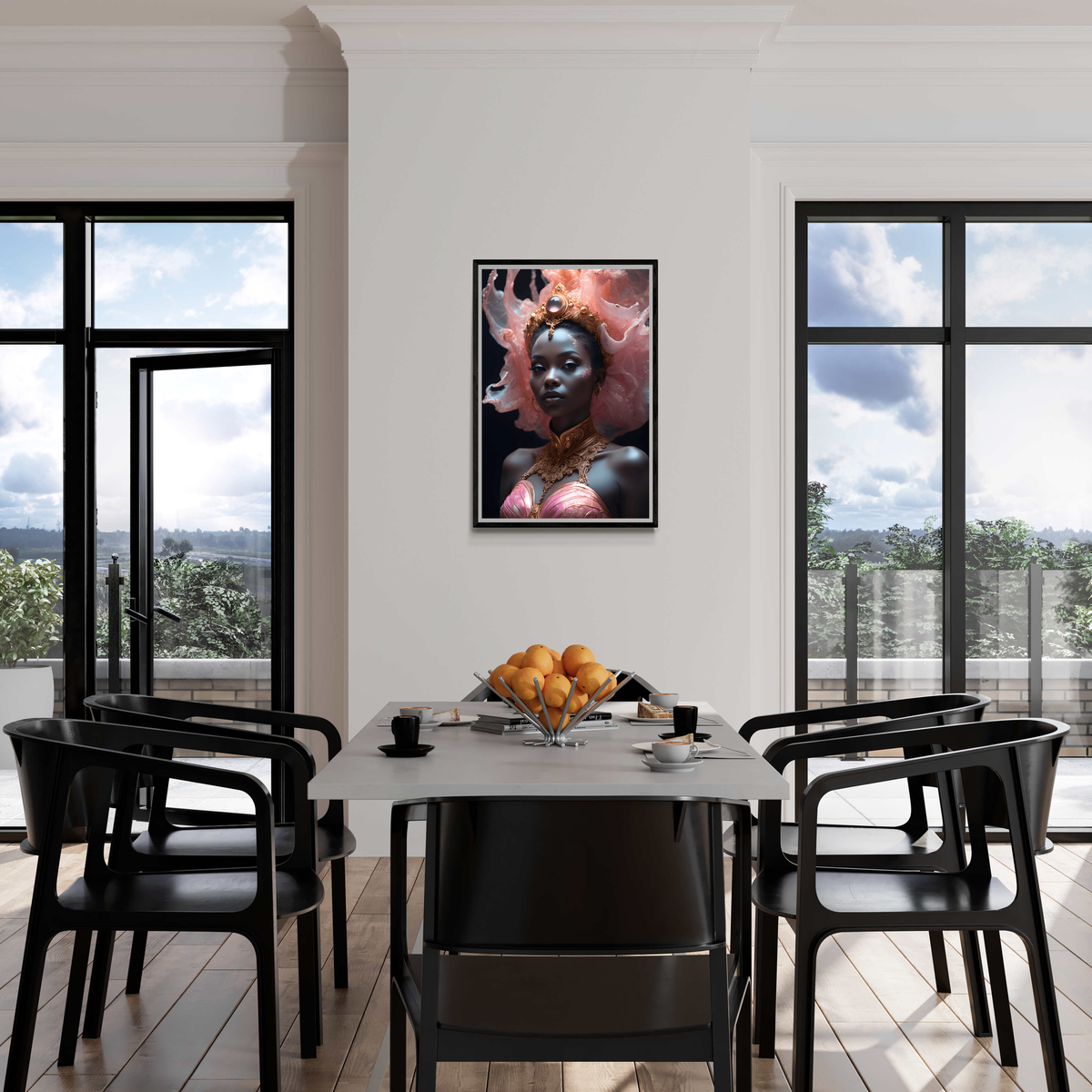 Jeune Fille Africaine dans un intérieur