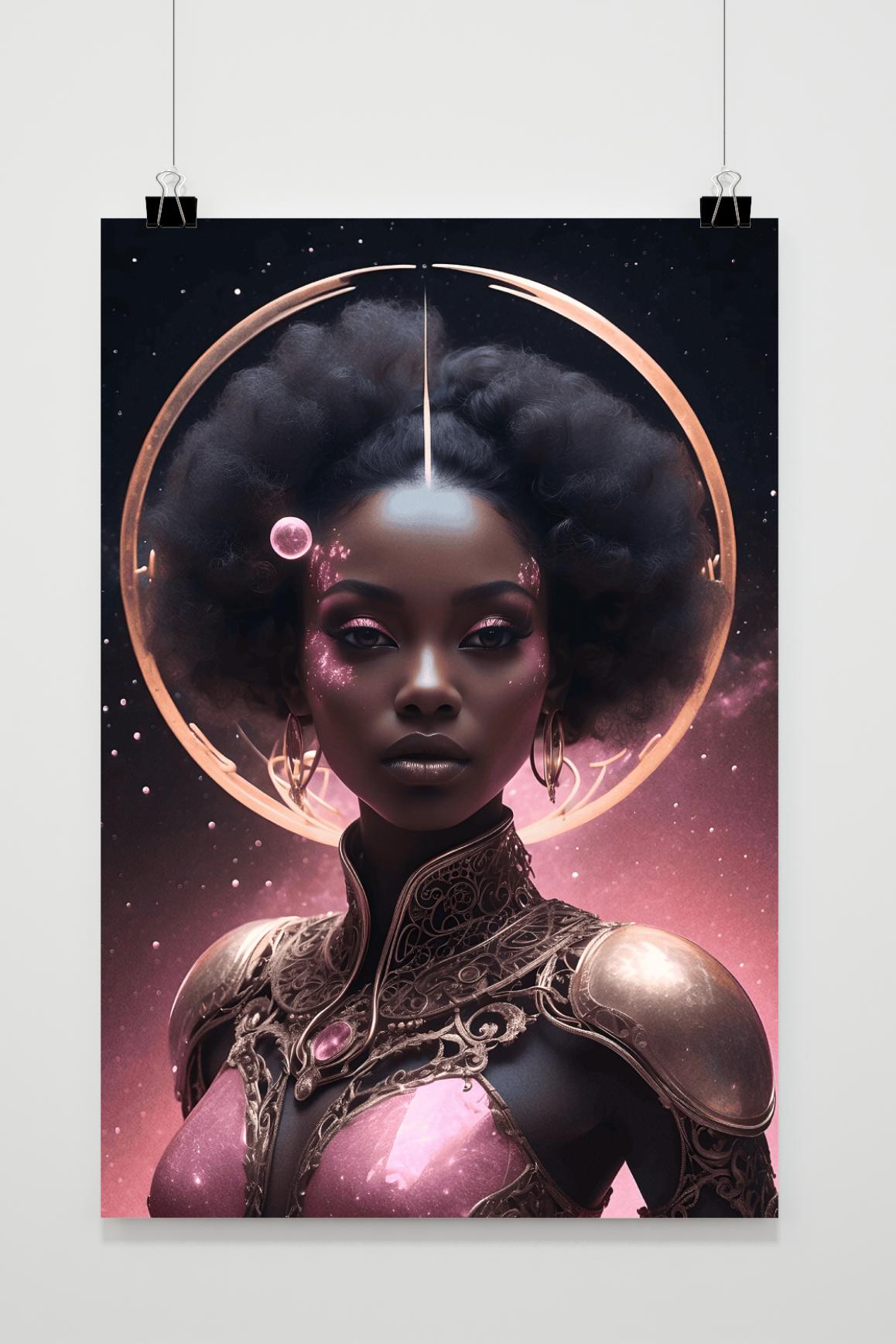 Affiche Fille Stellaire de 25 Artstreet