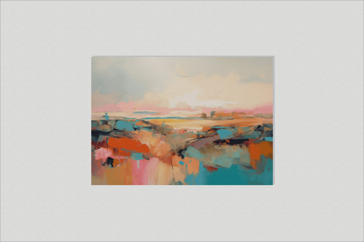 Paisaje Colorido en un interior